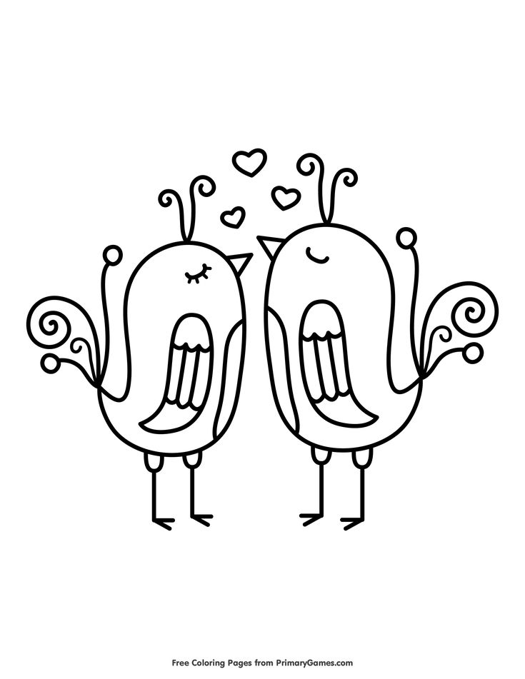 Love birds coloring page â free printable ebook valentines day coloring page bird coloring pages love coloring pages