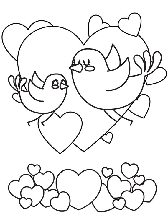 Valentines day coloring pages for kids valentines