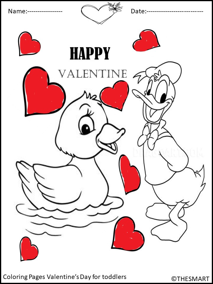 Coloring pages valentines day for todlers made by teachers