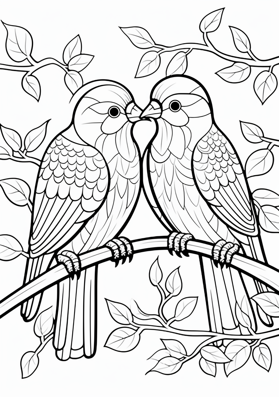 Love birds for valentines day