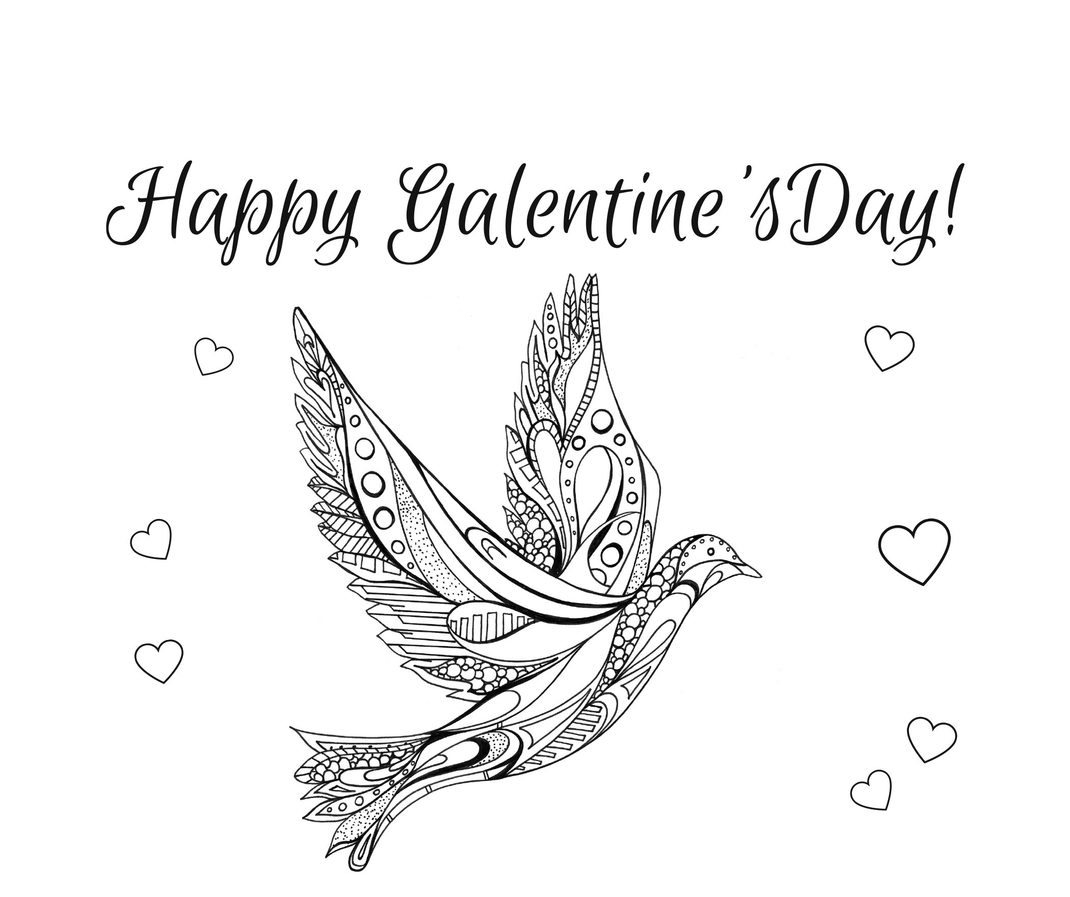 Vgalentines day coloring sheet