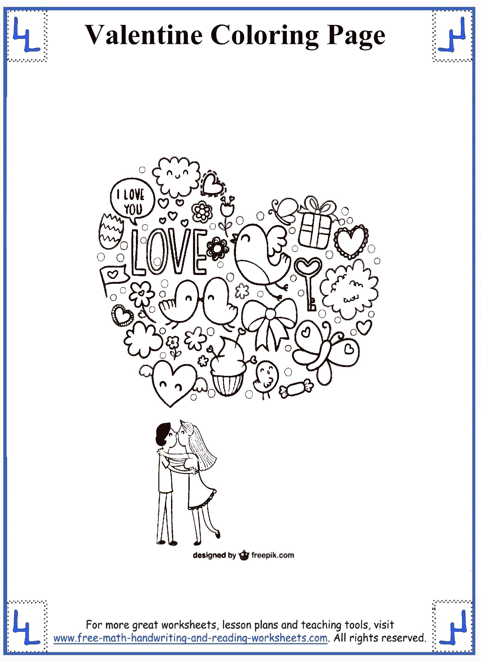 Valentines day coloring pages