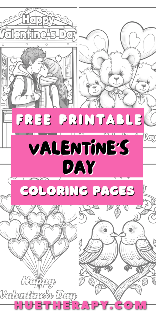 Valentines day coloring pages hue therapy