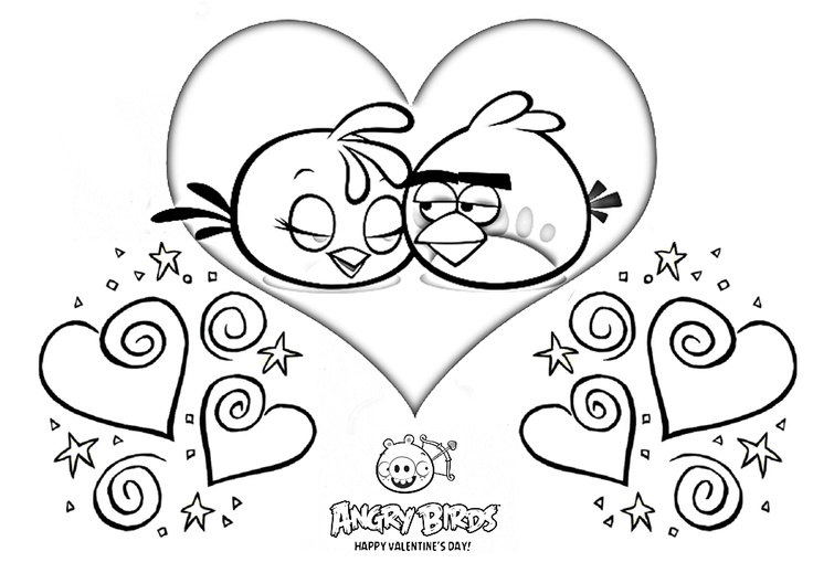 Valentines day angry birds coloring pages coloring pages pãginas para colorear pãginas para colorear en lãnea angry birds