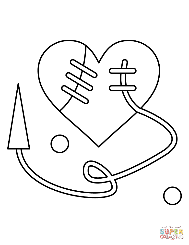 Valentines day sewing heart coloring page free printable coloring pages