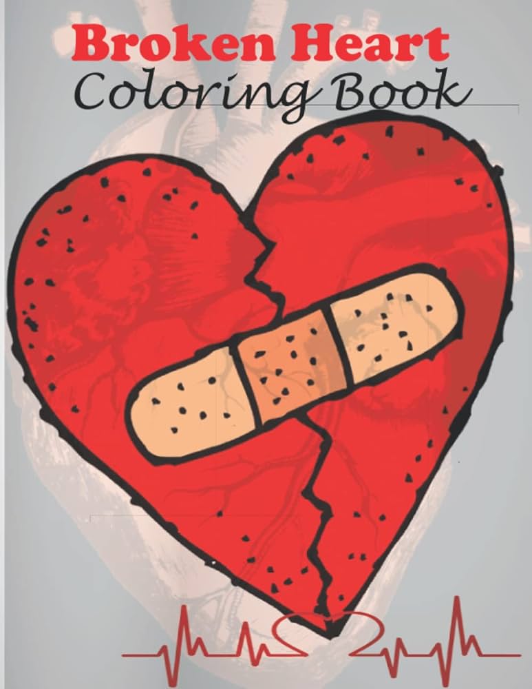 Broken heart coloring book romantic love valentines day coloring book mandala coloring book for adults by philpott bernard m
