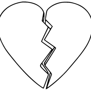 Broken hearts coloring pages printable for free download
