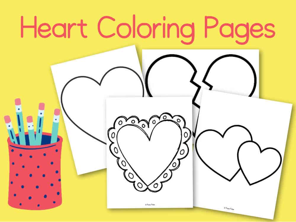 Â best free heart coloring pages heart activity book