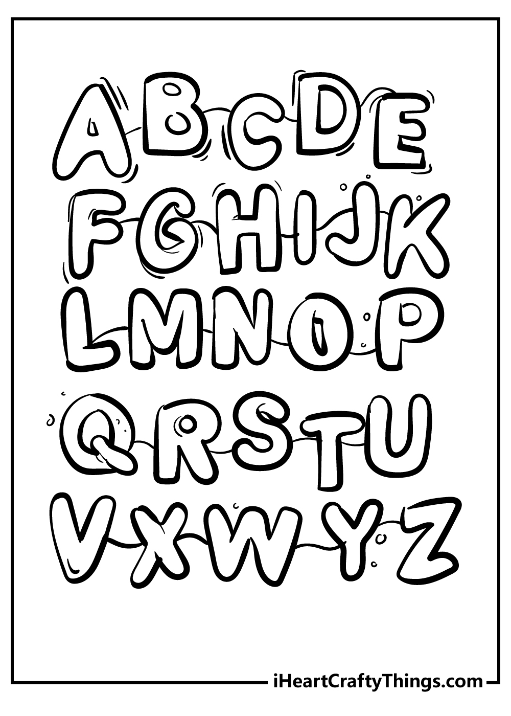 Alphabet coloring pages free printables