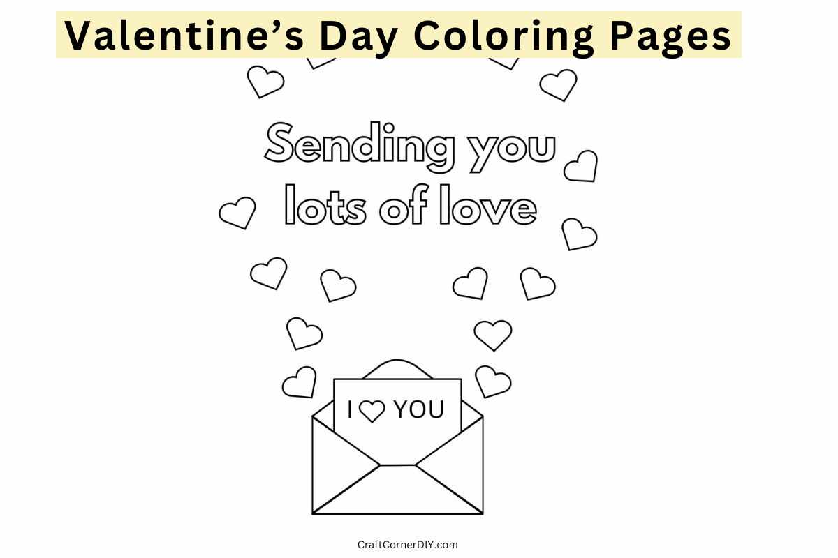 Free valentines day coloring pages free printable craft corner diy