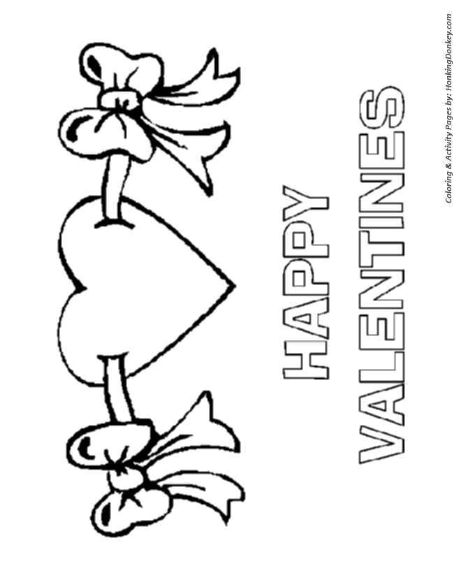 Valentines day cards coloring pages