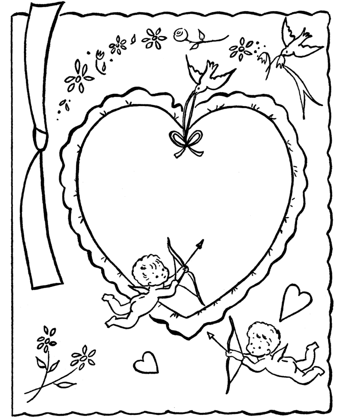 Valentines day coloring pages