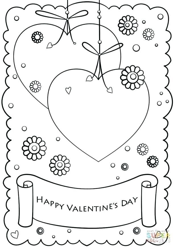 Happy valentines card printable valentines day coloring page happy valentines card valentine coloring