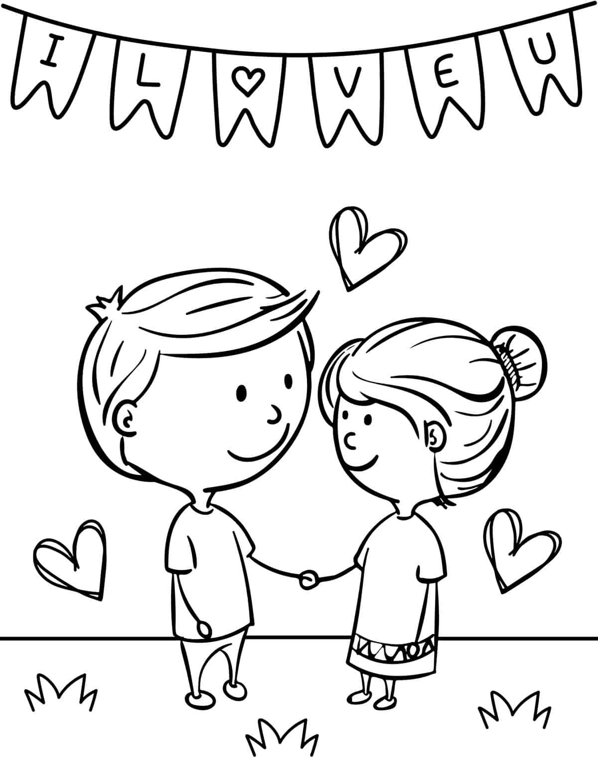 Free valentine coloring pages for kids