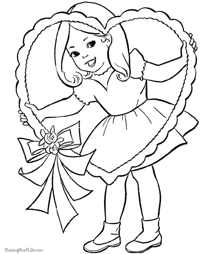 Free printable valentines day coloring pages