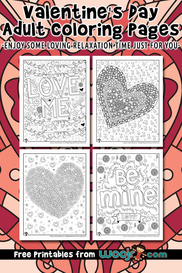 Valentines day adult coloring pages woo jr kids activities childrens publishing