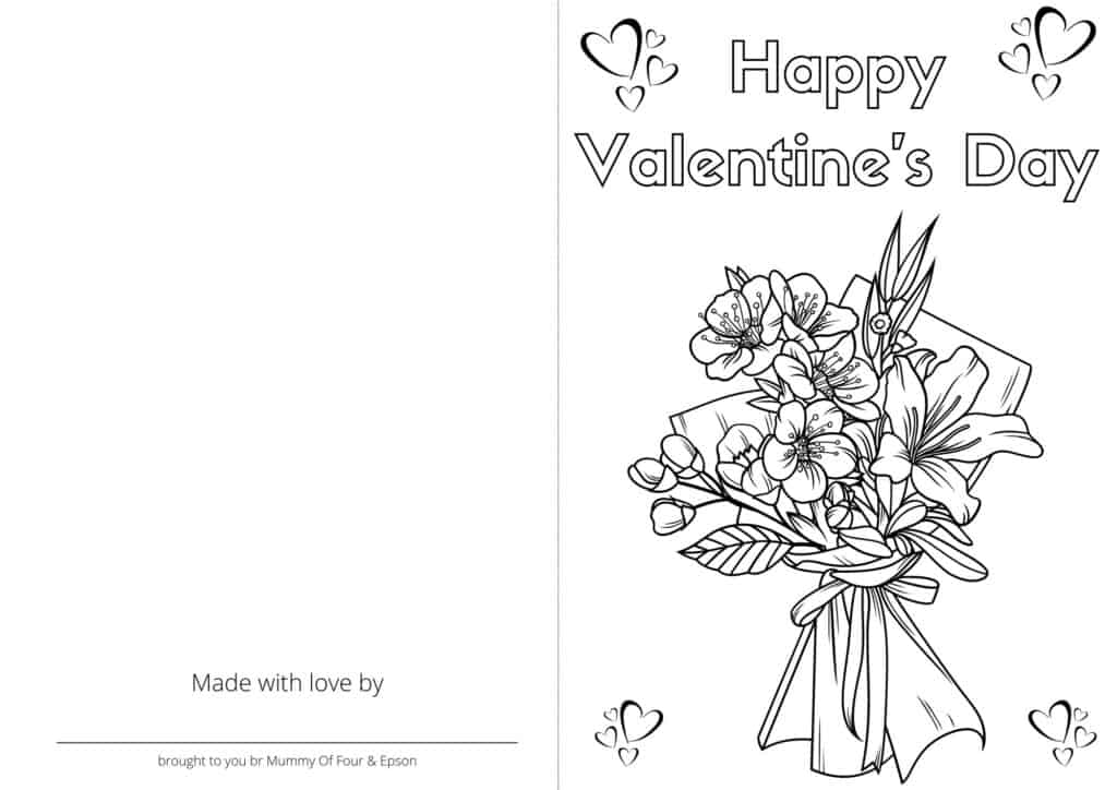 Free printable valentines day colouring cards for kids