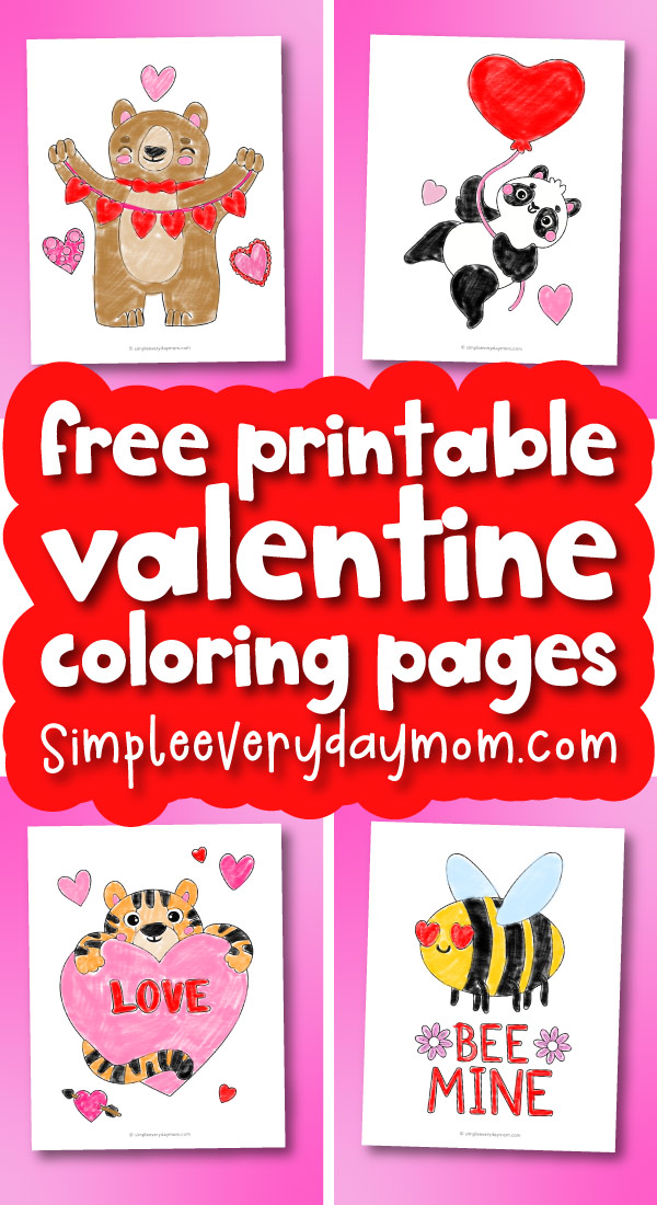 Printable valentine coloring pages for kids freebie story