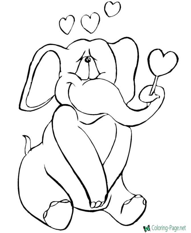 Valentines day coloring pages