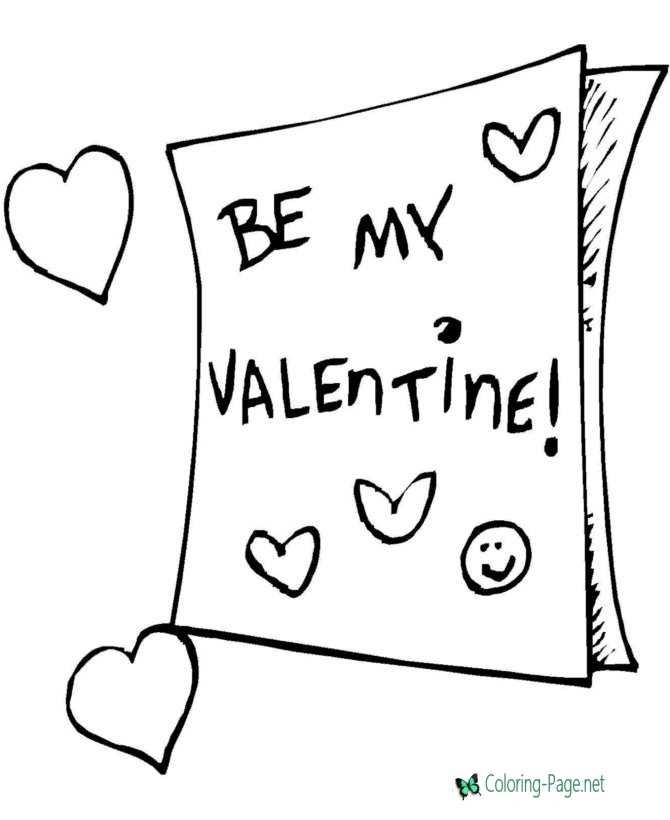 Valentines day coloring pages