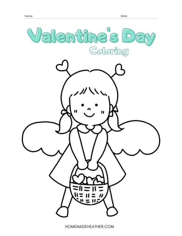 Free printable valentine coloring pages homemade heather