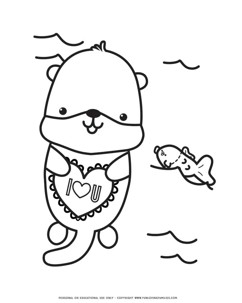 Valentines day coloring pages