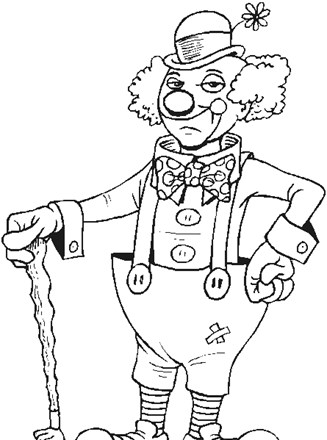 Clowns coloring page