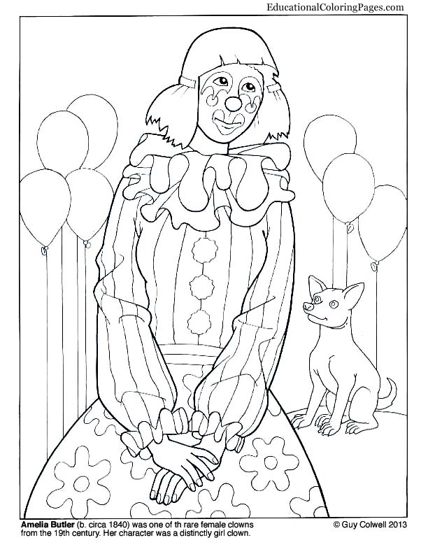 Clowns coloring pages