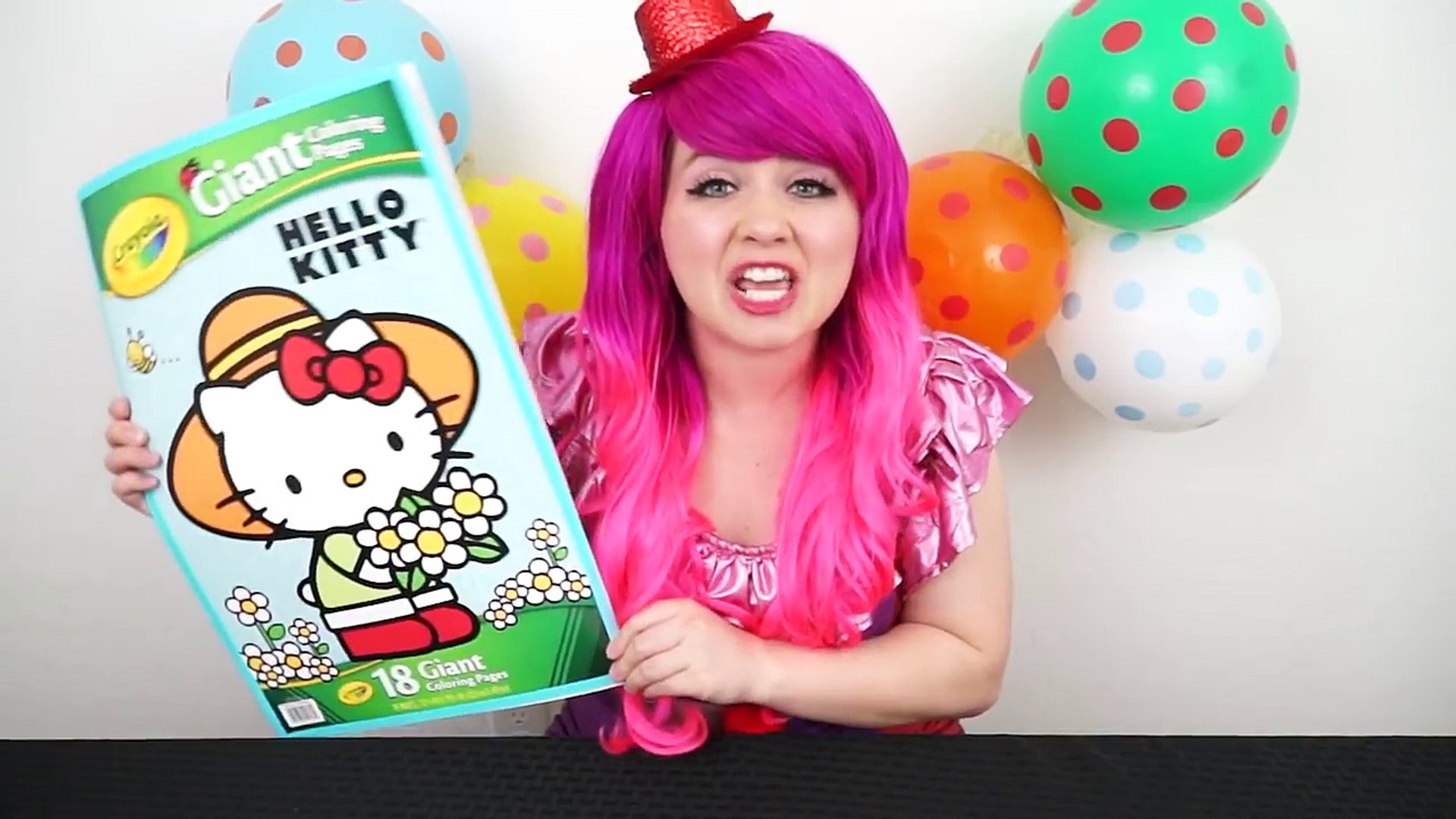 Hello kitty valentines day giant coloring book crayola crayons coloring with kimmi the clown â ððððµð