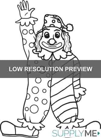 Printable clown coloring page for kids â