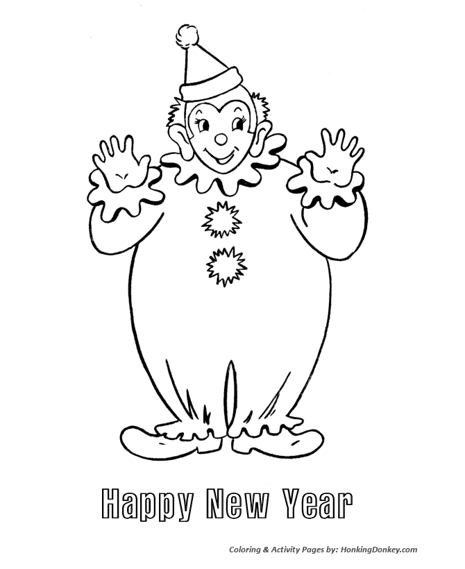 New years day coloring pages