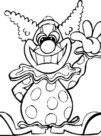 Clowns coloring page