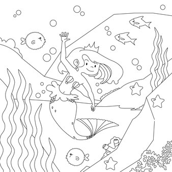 Page cute clown coloring book images