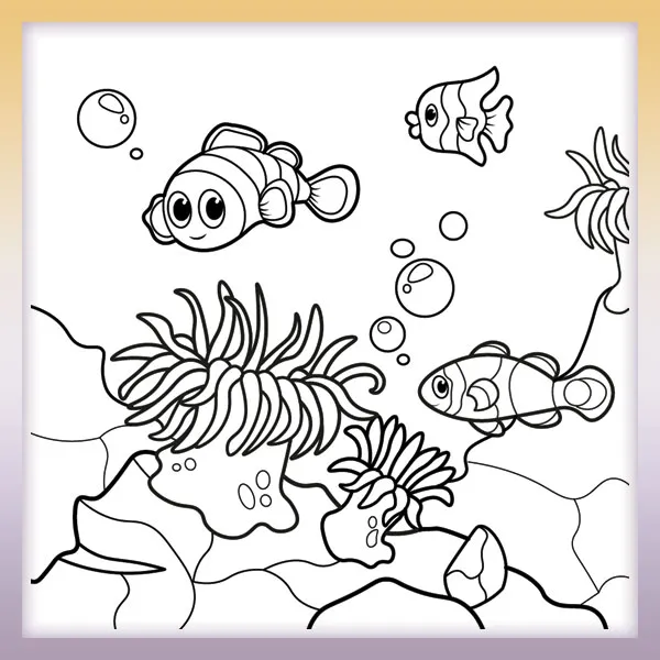 Clown fish with anemone â