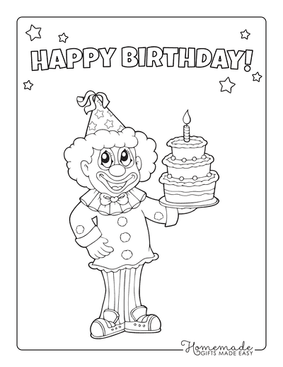 Free happy birthday coloring pages for kids