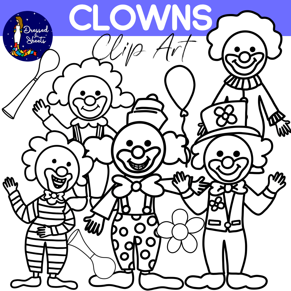 Clown clip art made by teachers