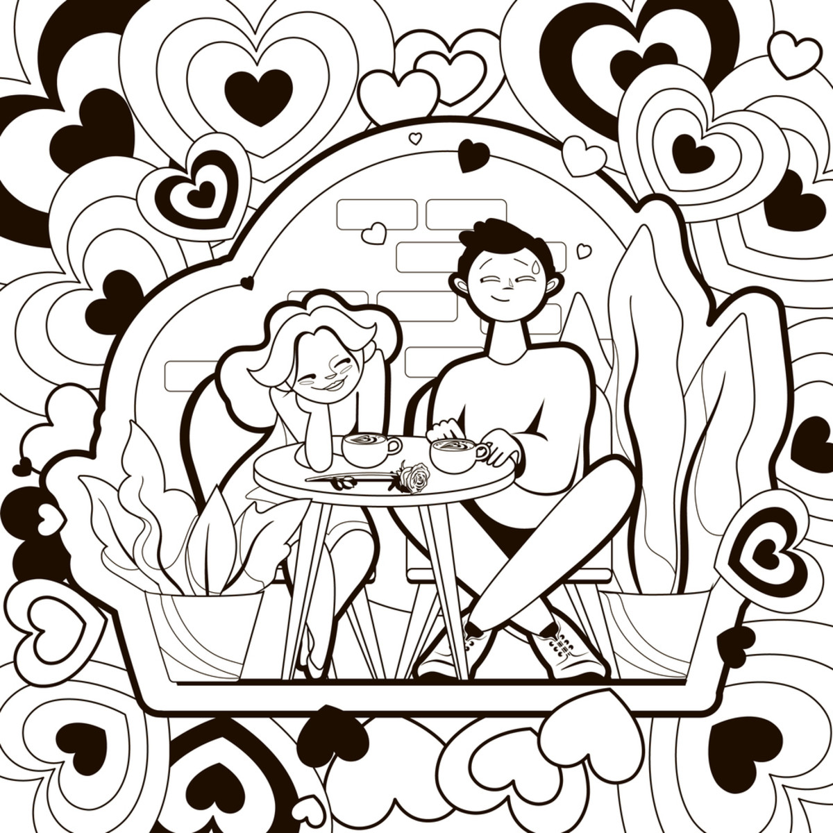 Valentines day coloring pages free printable for kids adults