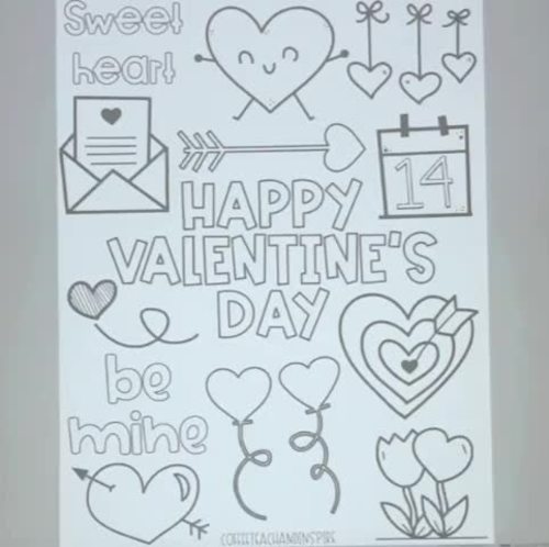 February coloring pages valentines day by coffee teach and inspire