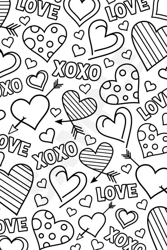 Free printable valentines day coloring pages for adults