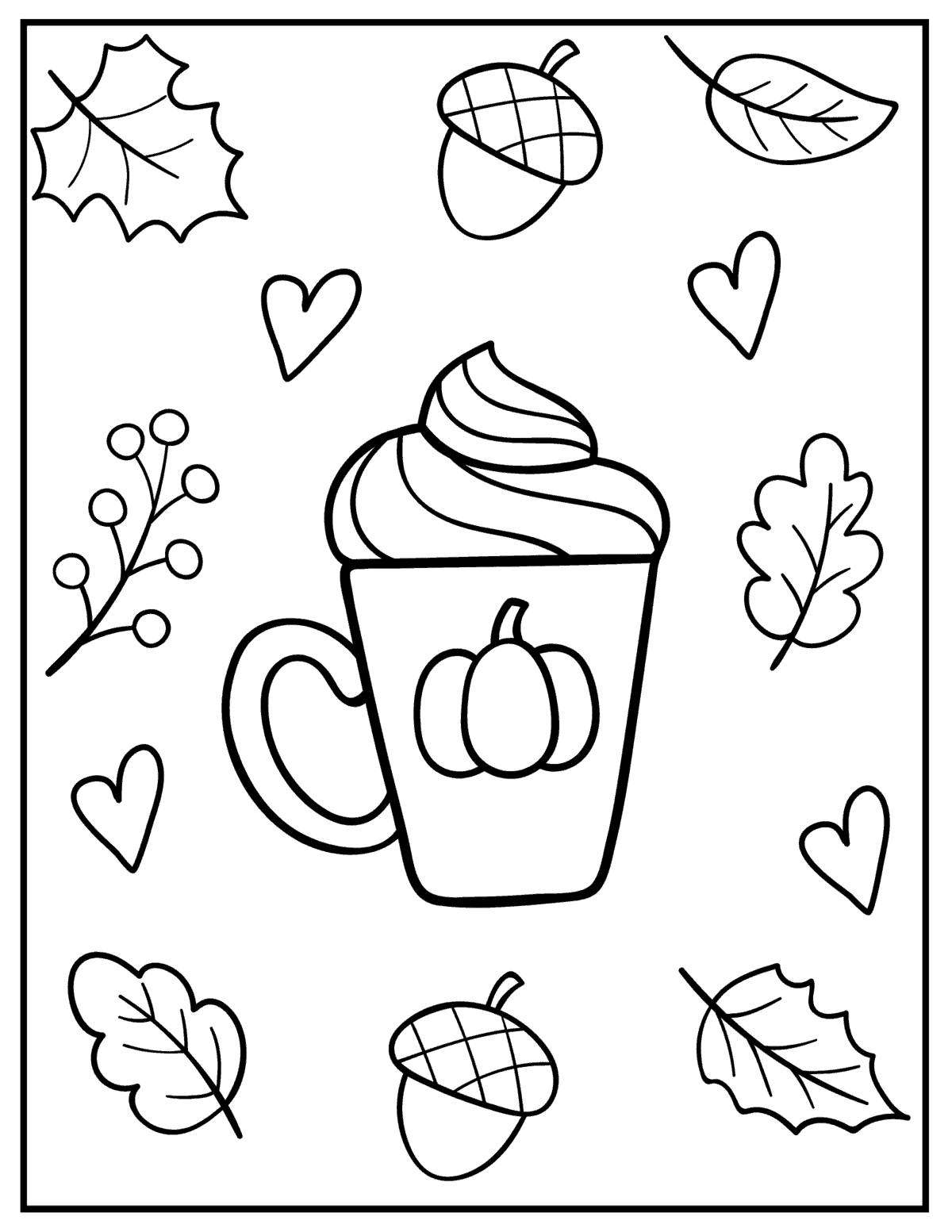 Free printable fall coloring pages