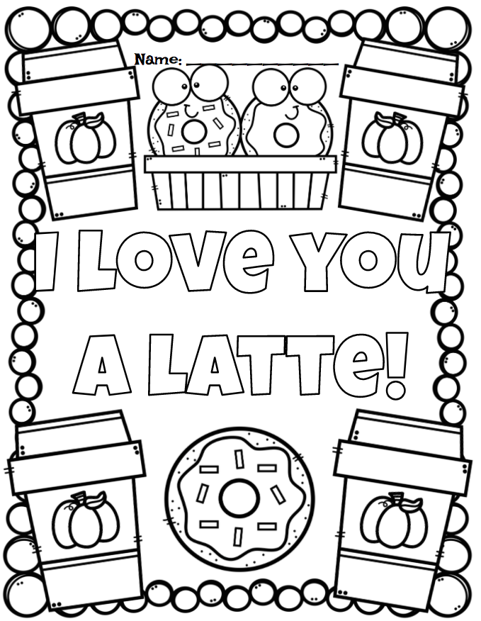 Fall pumpkin coloring activities donuts coffee made by teachers