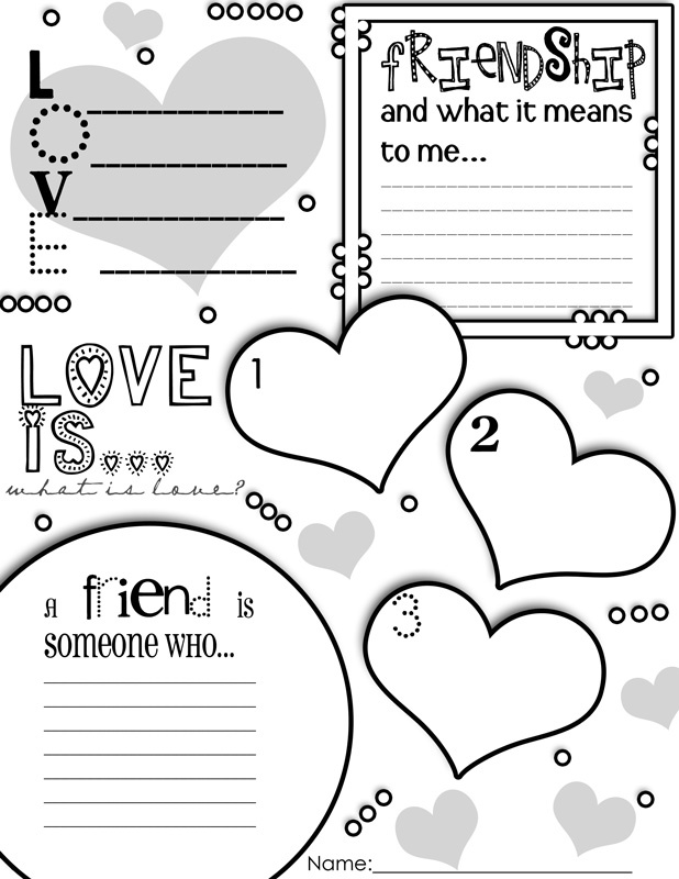 Valentines worksheets