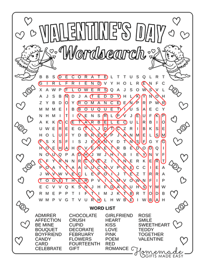 Free printable valentines day word search puzzles