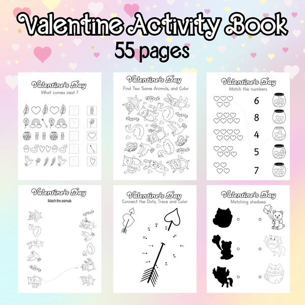 Printable valentines day activity and coloring book â cassie smallwood
