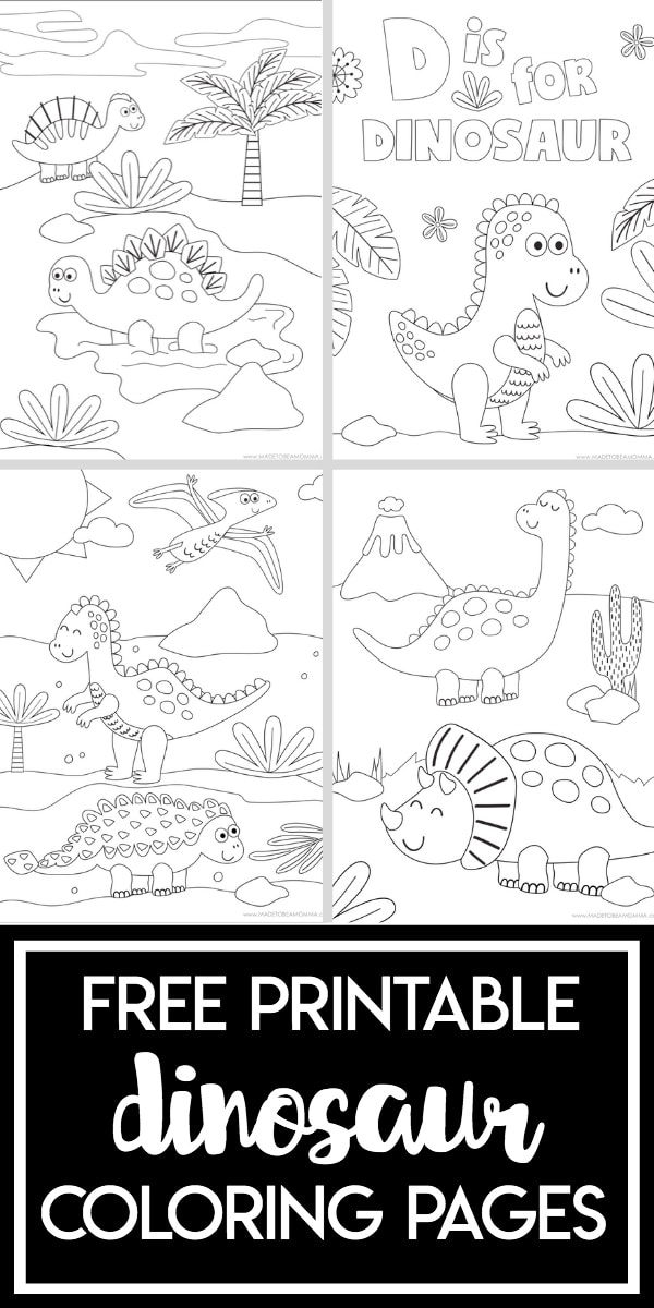 Printable dinosaur coloring pages