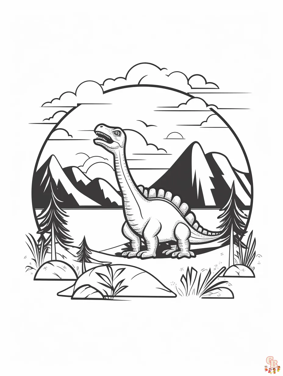 Roar into adventure dinosaur coloring pages for kids