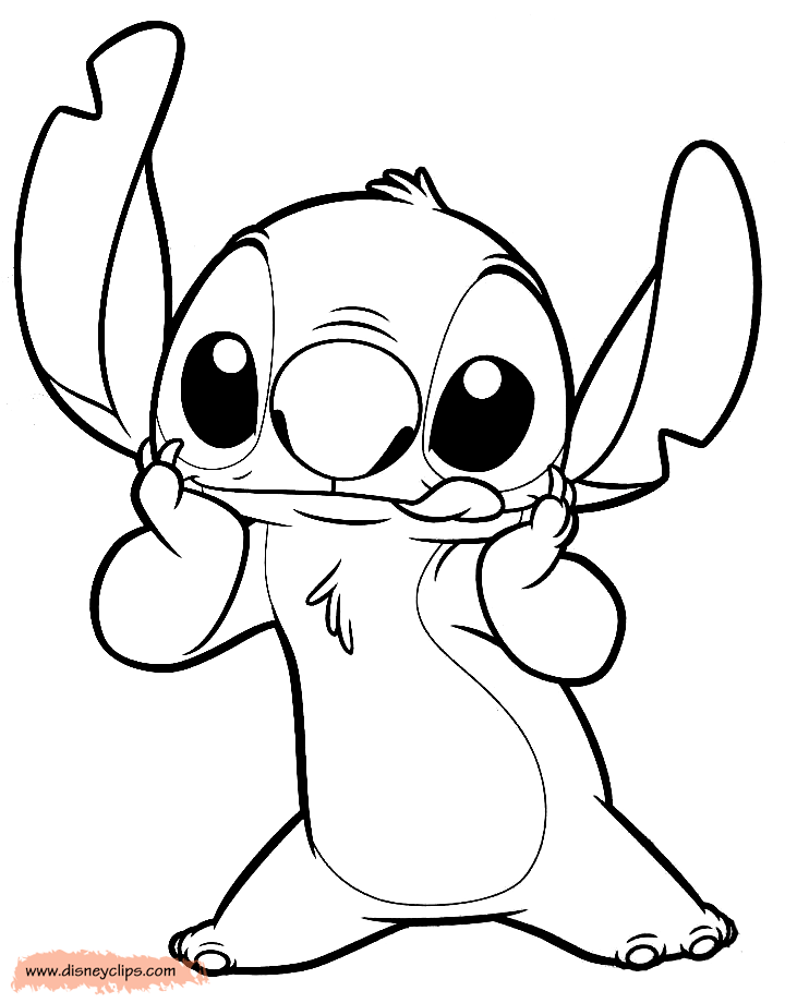 Stitch coloring pages printable for free download