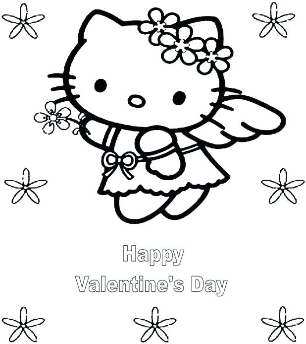 Albums background images hello kitty coloring pages valentines day sharp