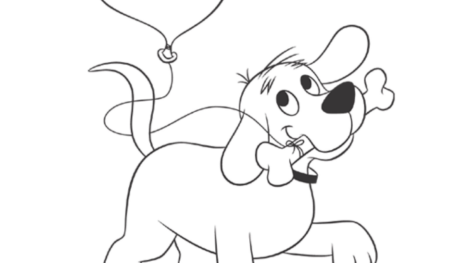 Clifford and balloon coloring page kidsâ kids for parents