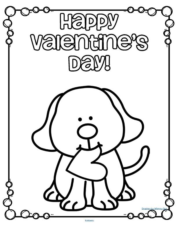 Valentines day puppy poster valentines day coloring page kindergarten valentines preschool valentines activities